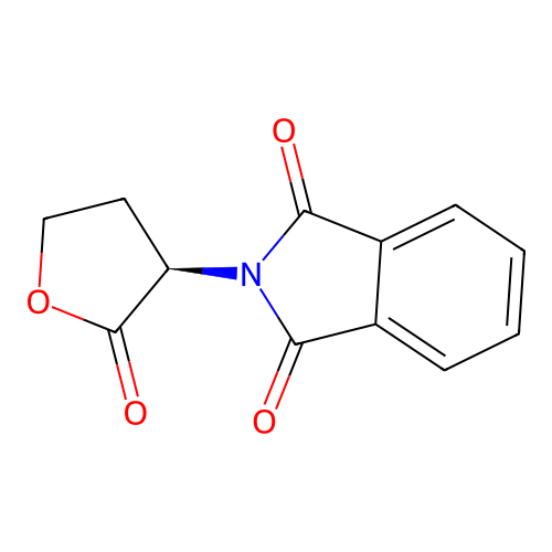 2-[(3R)-2-oxooxolan-3-yl]isoindole-1,3-dione structure
