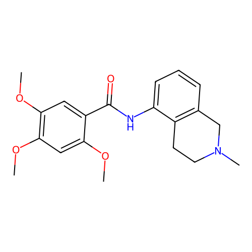 Benzamide, N-(1,2,3,4-tetrahydro-2-methylisoquinolin-5-yl)-2,4,5-trimethoxy- structure