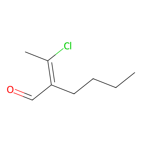 2-(1-Chloroethylidene)hexanal structure