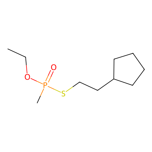 Phosphonothioic acid, methyl-, S-(2-cyclopentylethyl) O-ethyl ester structure
