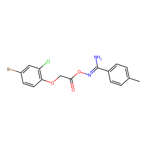 [[Amino-(4-methylphenyl)methylidene]amino] 2-(4-bromo-2-chlorophenoxy)acetate structure