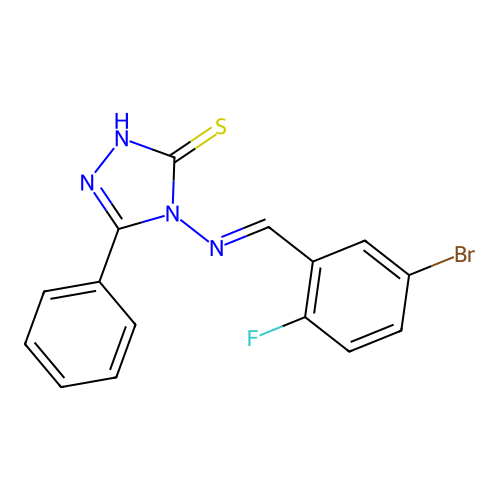4-((5-Bromo-2-fluorobenzylidene)amino)-5-phenyl-4H-1,2,4-triazole-3-thiol structure