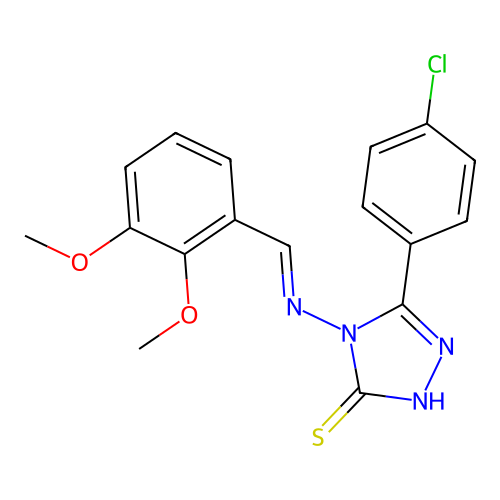 5-(4-Chlorophenyl)-4-((2,3-dimethoxybenzylidene)amino)-4H-1,2,4-triazole-3-thiol structure