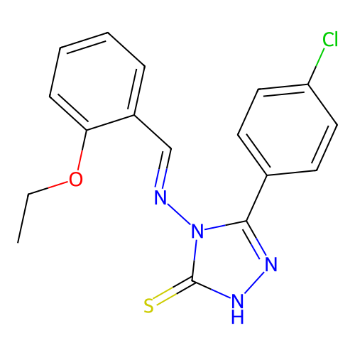 5-(4-Chlorophenyl)-4-((2-ethoxybenzylidene)amino)-4H-1,2,4-triazole-3-thiol structure