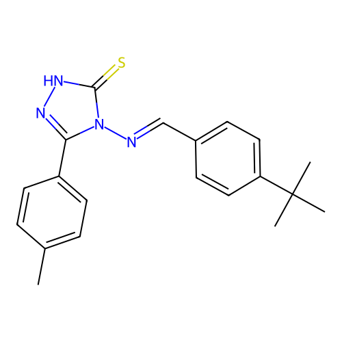 4-((4-Tert-butylbenzylidene)amino)-5-(4-methylphenyl)-4H-1,2,4-triazole-3-thiol structure