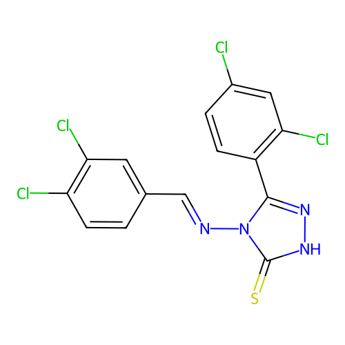 C15H8Cl4N4S structure