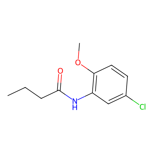 N-(5-chloro-2-methoxyphenyl)butanamide structure