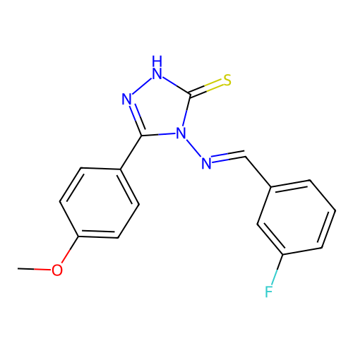 4-((3-Fluorobenzylidene)amino)-5-(4-methoxyphenyl)-4H-1,2,4-triazole-3-thiol structure