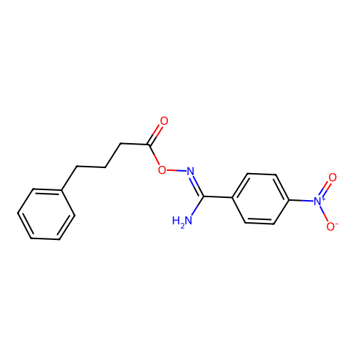 [[amino-(4-nitrophenyl)methylidene]amino] 4-phenylbutanoate structure