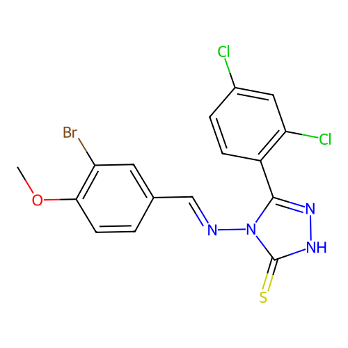 4-((3-BR-4-METHOXYBENZYLIDENE)AMINO)-5-(2,4-DI-CL-PH)-4H-1,2,4-TRIAZOLE-3-THIOL structure