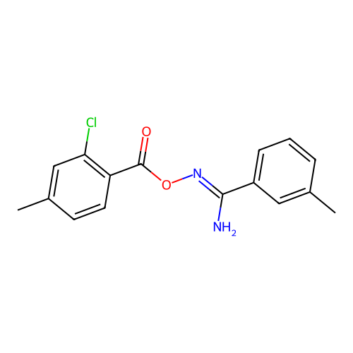 N'-[(2-chloro-4-methylbenzoyl)oxy]-3-methylbenzenecarboximidamide structure