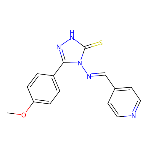 5-(4-Methoxyphenyl)-4-((4-pyridinylmethylene)amino)-4H-1,2,4-triazole-3-thiol structure