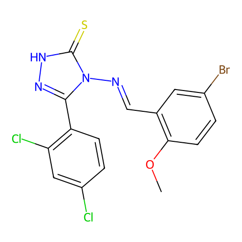 4-((5-BR-2-MEO-BENZYLIDENE)AMINO)-5-(2,4-DICHLORO-PH)-4H-1,2,4-TRIAZOLE-3-THIOL structure