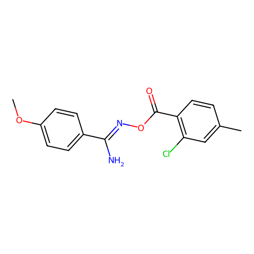 [[Amino-(4-methoxyphenyl)methylidene]amino] 2-chloro-4-methylbenzoate structure
