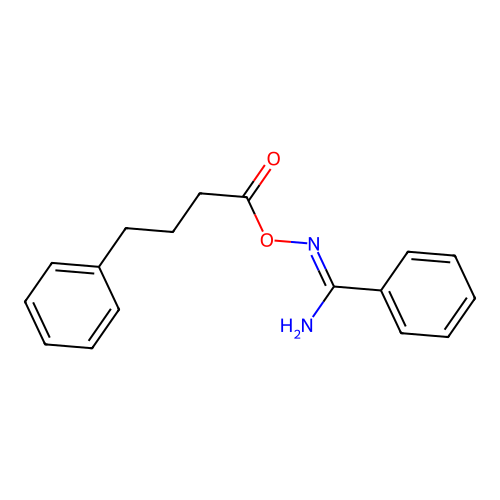 N'-[(4-phenylbutanoyl)oxy]benzenecarboximidamide structure