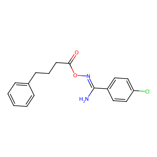[[Amino-(4-chlorophenyl)methylidene]amino] 4-phenylbutanoate structure