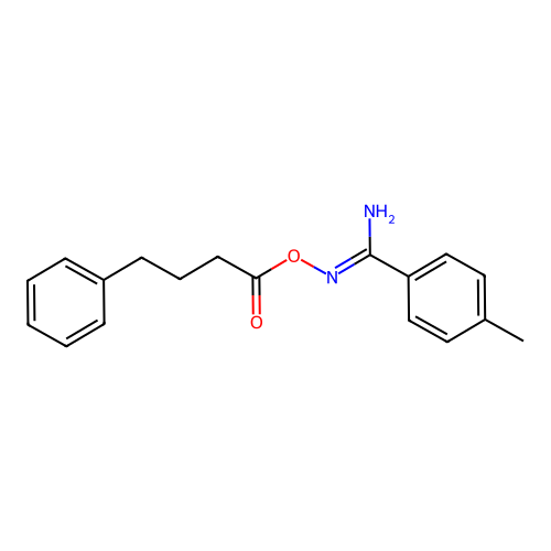 [[Amino-(4-methylphenyl)methylidene]amino] 4-phenylbutanoate structure