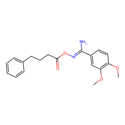 3,4-dimethoxy-N'-[(4-phenylbutanoyl)oxy]benzenecarboximidamide structure