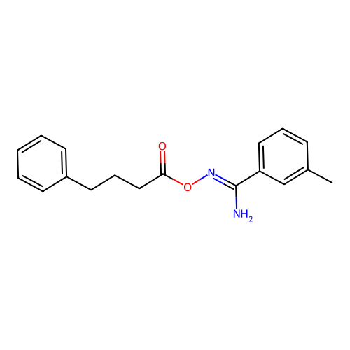 3-methyl-N'-[(4-phenylbutanoyl)oxy]benzenecarboximidamide structure