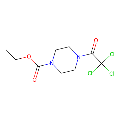 Ethyl 4-(trichloroacetyl)piperazine-1-carboxylate structure