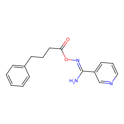 N'-[(4-phenylbutanoyl)oxy]-3-pyridinecarboximidamide structure