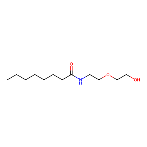 N-[2-(2-hydroxyethoxy)ethyl]octanamide structure