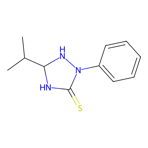 2-Phenyl-5-propan-2-yl-1,2,4-triazolidine-3-thione structure
