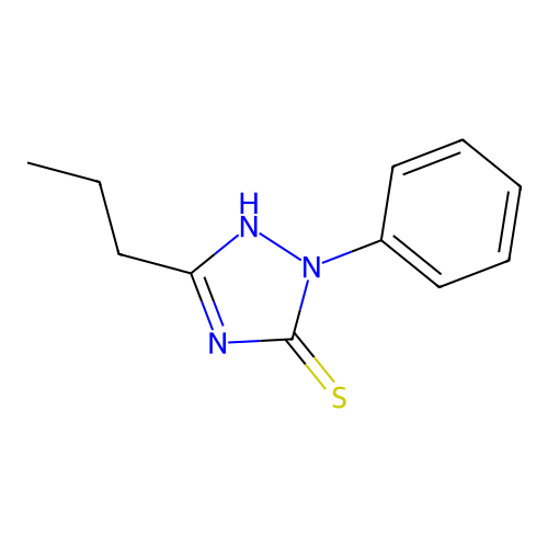 2-Phenyl-5-propyl-2,4-dihydro-[1,2,4]triazole-3-thione structure