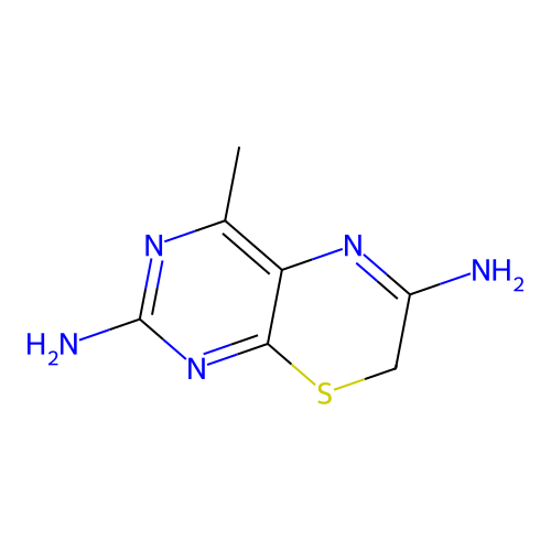 7H-Pyrimido(4,5-b)(1,4)thiazine, 2,6-diamino-4-methyl- structure