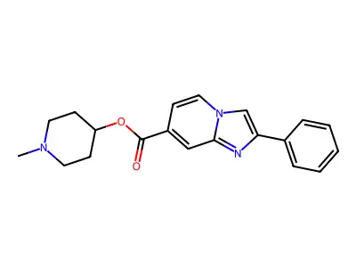 (1-Methylpiperidin-4-yl) 2-phenylimidazo[1,2-a]pyridine-7-carboxylate structure