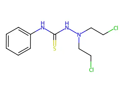 Semicarbazide, 1,1-bis(2-chloroethyl)-4-phenyl-3-thio- structure