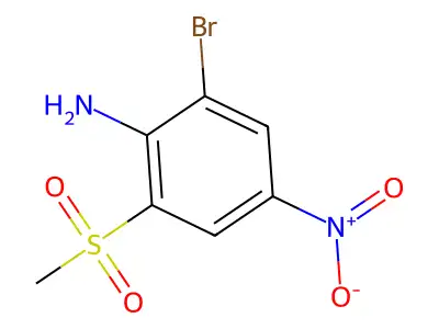 2-Bromo-6-(mesyl)-4-nitroaniline structure
