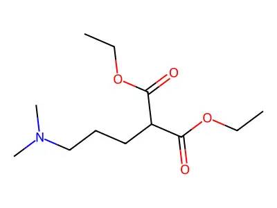 Diethyl (3-dimethylaminopropyl)-malonate structure