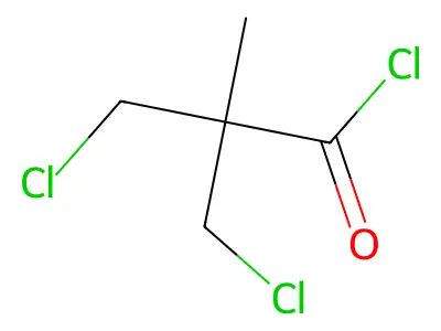 2,2-Bis(chloromethyl)propionyl chloride structure