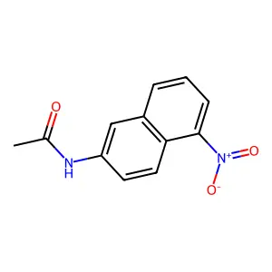 N-{5-nitro-2-naphthyl}acetamide structure