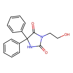 3-(2-Hydroxyethyl)-5,5-diphenyl-hydantoin structure