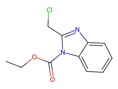 ethyl 2-(chloromethyl)-1H-benzimidazole-1-carboxylate structure