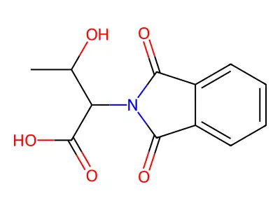 N Phthaloyl-L-threonine structure