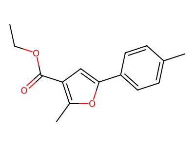 Ethyl 2-methyl-5-(4-methylphenyl)furan-3-carboxylate structure