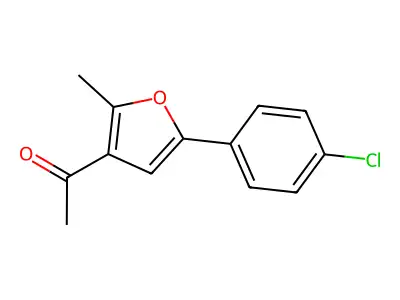 3-Acetyl-5-(4-chlorophenyl)-2-methylfuran structure