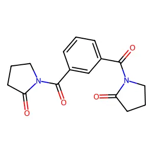 1,1'-(1,3-Phenylenedicarbonyl)bis(2-pyrrolidinone) structure