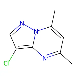 Pyrazolo(1,5-a)pyrimidine, 3-chloro-5,7-dimethyl- structure
