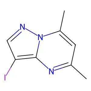 Pyrazolo(1.5-a)pyrimidine, 5,7-dimethyl-3-iodo- structure