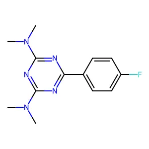s-Triazine, 2,4-bis(dimethylamino)-6-(p-fluorophenyl)- structure