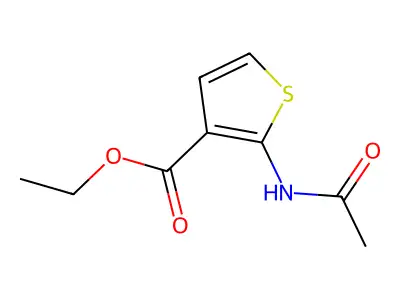 Ethyl 2-(acetylamino)thiophene-3-carboxylate structure