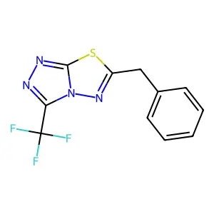 6-Benzyl-3-(trifluoromethyl)[1,2,4]triazolo[3,4-b][1,3,4]thiadiazole structure