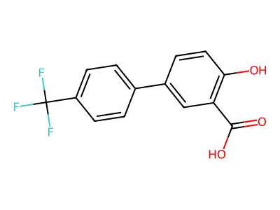 2-hydroxy-5-[4-(trifluoromethyl)phenyl]benzoic Acid structure