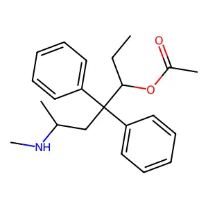 Noracymethadol, (-)- structure