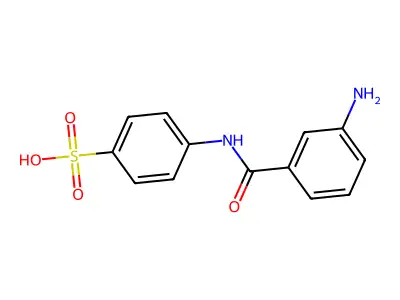 Benzenesulfonic acid, 4-[(3-aminobenzoyl)amino]- structure