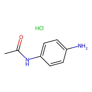 Acetamide, N-(4-aminophenyl)-, hydrochloride (1:1) structure